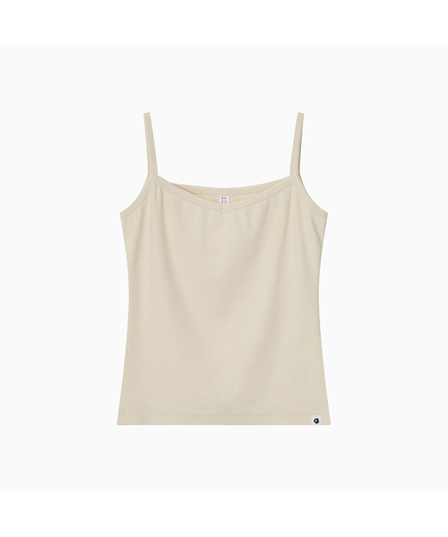 OHESHIO(オヘシオ)の「BASIC RIBBED V-NECK SLEEVELESS, CREAM(Tシャツ/カットソー・レディース・その他・FREE)」の1枚目の写真