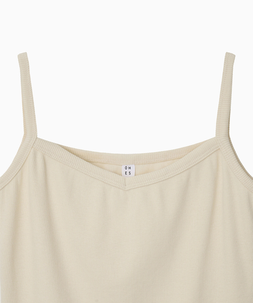 OHESHIO(オヘシオ)の「BASIC RIBBED V-NECK SLEEVELESS, CREAM(Tシャツ/カットソー・レディース・その他・FREE)」の8枚目の写真