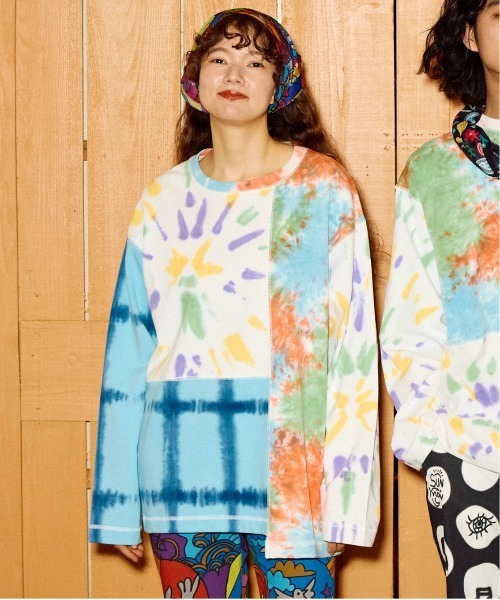 go slow caravan(ゴースローキャラバン)の「32/1 三本引き揃え ヘビー天竺 TIE DYE 切替 L/S TEE(Tシャツ/カットソー・メンズ・その他1/その他2・MEDIUM/LARGE/X-LARGE)」の2枚目の写真