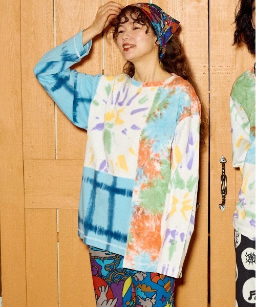 go slow caravan(ゴースローキャラバン)の「32/1 三本引き揃え ヘビー天竺 TIE DYE 切替 L/S TEE(Tシャツ/カットソー・メンズ・その他1/その他2・MEDIUM/LARGE/X-LARGE)」の13枚目の写真