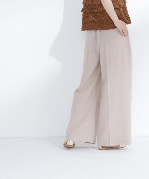 NATURAL BEAUTY BASIC(ナチュラルビューティーベーシック)の「麻調ワイドパンツ(その他パンツ・レディース・ブラウン/ベージュ・P/S/MEDIUM)」の5枚目の写真