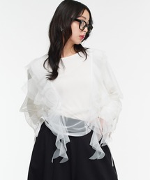 Narcissus | 【Narcissus】チュールトップス(Tシャツ/カットソー)