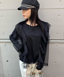 【Narcissus】チュールトップス カットソー 長袖 ロンT
