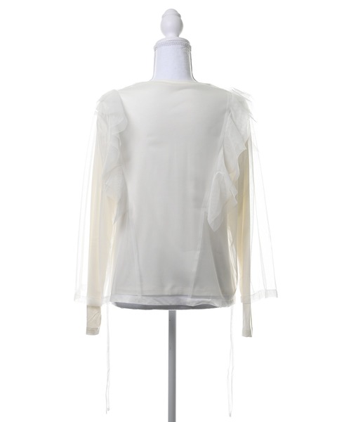 Narcissus（ナルシス）の「【Narcissus】チュールトップス（Tシャツ/カットソー・レディース・ブラック/ホワイト・FREE）」の10枚目の写真