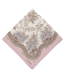 ヴァンクリーフ&アーペル バンダナ スカーフ 花柄 総柄 フラワー シルク バンダナ/スカーフ（ピンク/桃色系・花柄・ボタニカル柄）ファッション