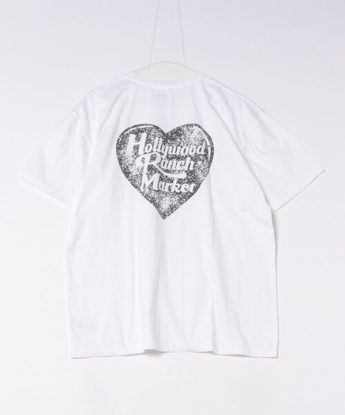 HOLLYWOOD RANCH MARKET(ハリウッドランチマーケット)の「ハートイン HRMクラックプリント ショートスリーブTシャツ(Tシャツ/カットソー・メンズ・ブラック/ホワイト・S/M/L/XL)」の10枚目の写真