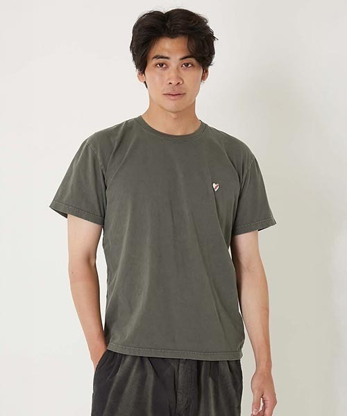 HOLLYWOOD RANCH MARKET(ハリウッドランチマーケット)の「ハートイン HRMクラックプリント ショートスリーブTシャツ(Tシャツ/カットソー・メンズ・ブラック/ホワイト・S/M/L/XL)」の6枚目の写真