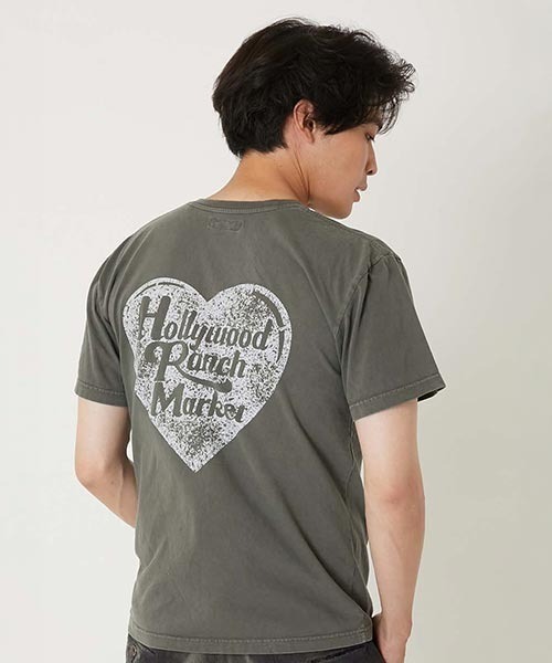 HOLLYWOOD RANCH MARKET(ハリウッドランチマーケット)の「ハートイン HRMクラックプリント ショートスリーブTシャツ(Tシャツ/カットソー・メンズ・ブラック/ホワイト・S/M/L/XL)」の7枚目の写真