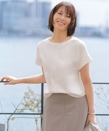 【2WAY】コットンスムース フレンチスリーブ カットソー