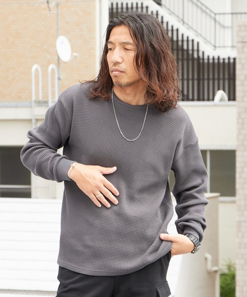 _*p様 APE サーマルカットソー　黒Ｌ セール】WP WESTPOINT/ダブルピー サーマルカットソー 無地ロンT 2026