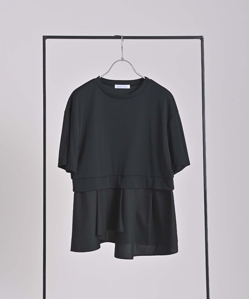 RAW FUDGE（ローファッジ）の「プラチナムフィールスムース×高密度綿レーヤードプルオーバー（Tシャツ/カットソー・レディース・オフホワイト/ブラック・M）」の21枚目の写真
