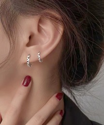 LUGG NAGG（ラグナグ）の「【446621】カッティングリングミニフープピアス/ペア(RZ)（ピアス（両耳用））」