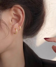 LUGG NAGG（ラグナグ）の「【446621】カッティングリングミニフープピアス/ペア(RZ)（ピアス（両耳用））」