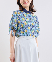 【NARACAMICIE】レモン柄半袖ブラウス