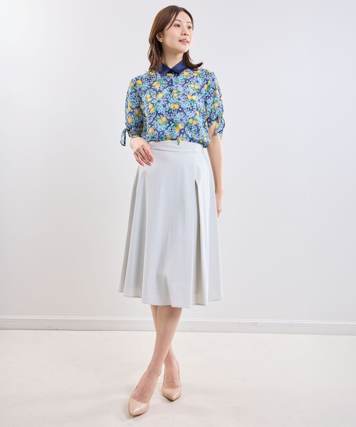 NARACAMICIE（ナラカミーチェ）の「【NARACAMICIE】レモン柄半袖ブラウス（シャツ/ブラウス・レディース・ネイビー・L）」の12枚目の写真