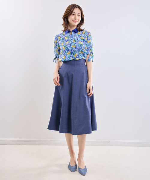 NARACAMICIE（ナラカミーチェ）の「【NARACAMICIE】レモン柄半袖ブラウス（シャツ/ブラウス・レディース・ネイビー・L）」の13枚目の写真