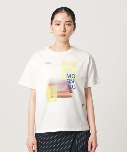 She is-.（シーイズ）の「【別注】＜She is-.＞プリント Tシャツ（Tシャツ/カットソー・レディース・ナチュラル/ホワイト・FREE）」の7枚目の写真