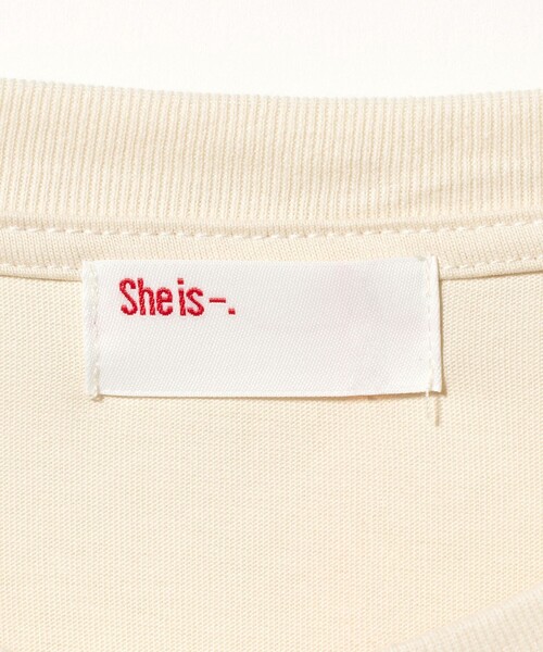 She is-.（シーイズ）の「【別注】＜She is-.＞プリント Tシャツ（Tシャツ/カットソー・レディース・ナチュラル/ホワイト・FREE）」の22枚目の写真