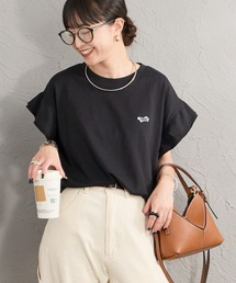 [TOWN CRAFT/タウンクラフト・THE FOX/ザフォックス] 別注 ワンポイントロゴ 袖フリルカットソー