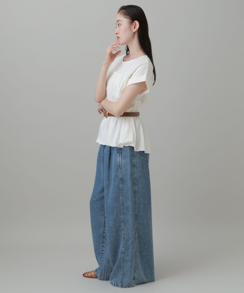LAKOLE(ラコレ)の「フリルデザインT / 894222(Tシャツ/カットソー・レディース・モカ/チャコール・FREE)」の5枚目の写真