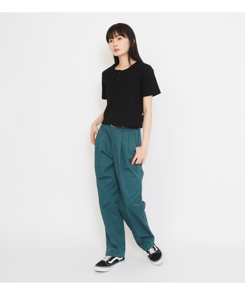 Dickies(ディッキーズ)の「Dickies/ディッキーズ ヘンリーネックTシャツ(Tシャツ/カットソー・レディース・ブラック/ヘザーグレー・LARGE/MEDIUM)」の15枚目の写真