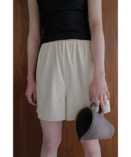 TRUNC(トランクエイティーエイト)の「Dot Print Utility Shorts /ドットプリントユーティリティショーツ(その他パンツ・レディース・ブラック/ベージュ・FREE)」の2枚目の写真