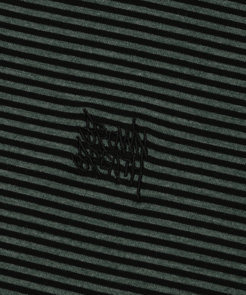 BROWNBREATH(ブラウンブレス)の「W TAG STRIPE SHORT SLEEVE HOODIE - GREEN(パーカー・レディース・その他・SMALL/MEDIUM)」の5枚目の写真