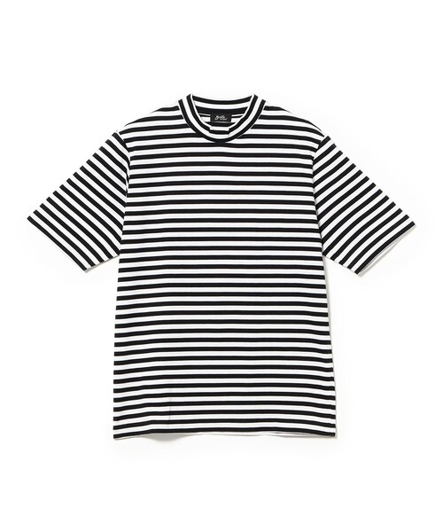BRILLA per il gusto（ブリッラペルイルグースト）の「コットン ハイネック ボーダーTシャツ（Tシャツ/カットソー・メンズ・ブラック/ネイビー・LARGE/MEDIUM/X-LARGE）」の3枚目の写真