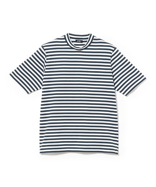 BRILLA per il gusto（ブリッラペルイルグースト）の「コットン ハイネック ボーダーTシャツ（Tシャツ/カットソー・メンズ・ブラック/ネイビー・LARGE/MEDIUM/X-LARGE）」の6枚目の写真