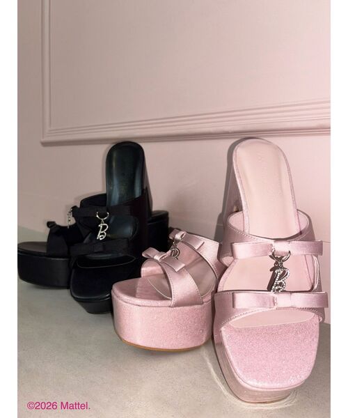 RESEXXY（リゼクシー）の「【Barbie】厚底リボンサンダル（サンダル・レディース・ピンク/ブラック・LARGE/MEDIUM/SMALL）」の9枚目の写真
