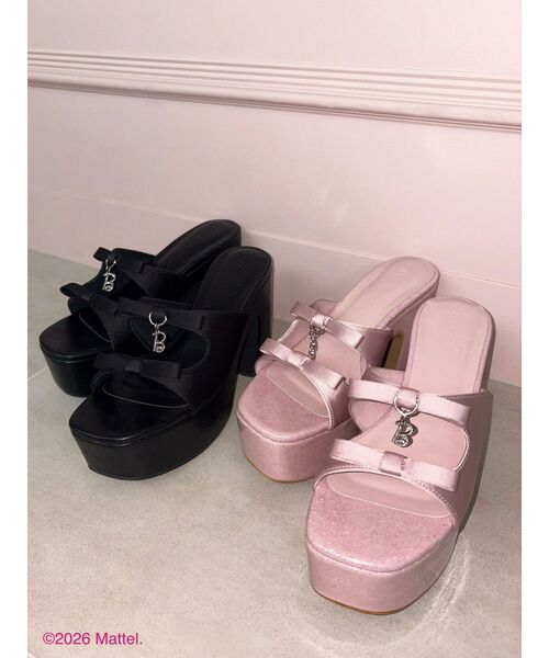 RESEXXY（リゼクシー）の「【Barbie】厚底リボンサンダル（サンダル・レディース・ピンク/ブラック・LARGE/MEDIUM/SMALL）」の10枚目の写真