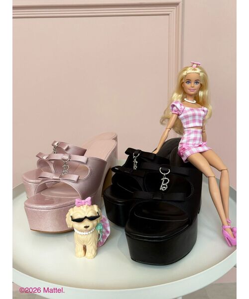RESEXXY（リゼクシー）の「【Barbie】厚底リボンサンダル（サンダル・レディース・ピンク/ブラック・LARGE/MEDIUM/SMALL）」の11枚目の写真