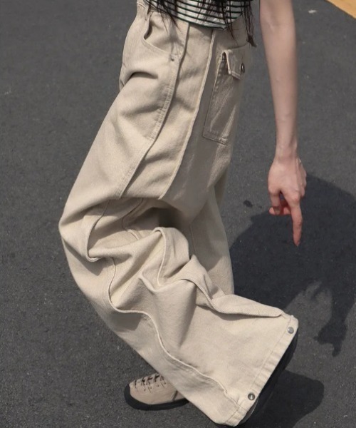 FAVORITO（ファヴォリート）の「ポケットスラックス（その他パンツ・レディース・ブラック/ベージュ・S/M）」の4枚目の写真