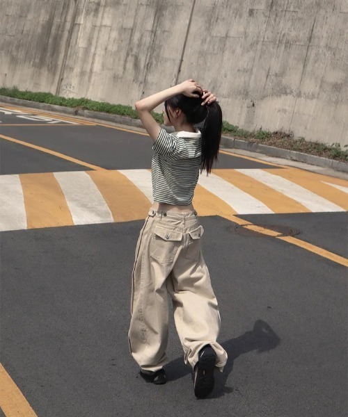 FAVORITO（ファヴォリート）の「ポケットスラックス（その他パンツ・レディース・ブラック/ベージュ・S/M）」の6枚目の写真