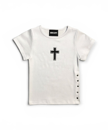 Gothic Cross Snap Top (Ivory)