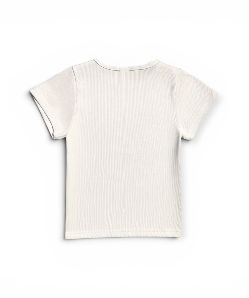 BORN SLIPPY（ボーンスリッピー）の「Gothic Cross Snap Top (Ivory)（Tシャツ/カットソー・レディース・その他・FREE）」の2枚目の写真