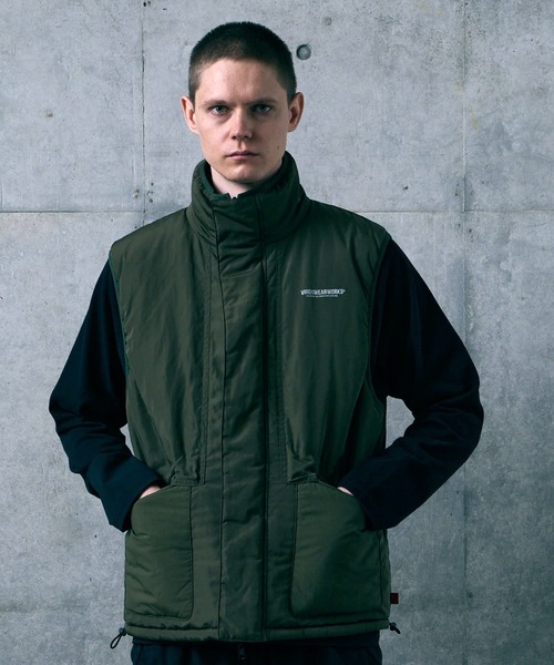 VIRGOwearworks(ヴァルゴウェアワークス)の「MILVERSE VEST(ダウンベスト・メンズ・ブラック/レッド/オリーブドラブ・2/3/4)」の2枚目の写真