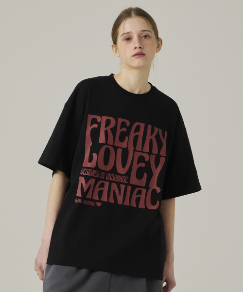 URBANAGE(アーバンエイジ)の「MANIACオーバー半袖ブラック(Tシャツ/カットソー・レディース・その他・MEDIUM/LARGE)」の15枚目の写真