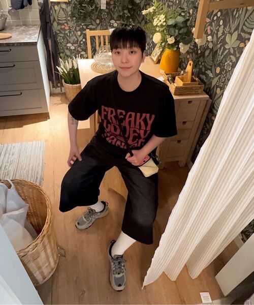 URBANAGE(アーバンエイジ)の「MANIACオーバー半袖ブラック(Tシャツ/カットソー・レディース・その他・MEDIUM/LARGE)」の11枚目の写真