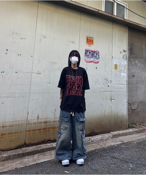 URBANAGE(アーバンエイジ)の「MANIACオーバー半袖ブラック(Tシャツ/カットソー・レディース・その他・MEDIUM/LARGE)」の6枚目の写真