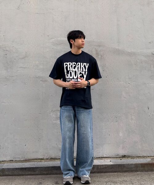 URBANAGE(アーバンエイジ)の「MANIACオーバー半袖ブラック(Tシャツ/カットソー・レディース・その他・MEDIUM/LARGE)」の5枚目の写真