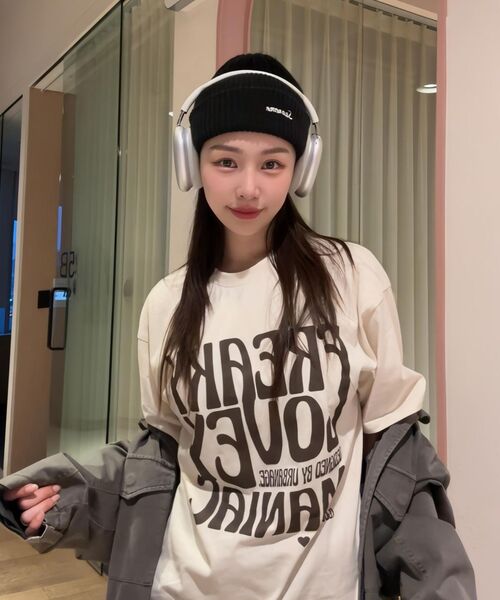 URBANAGE(アーバンエイジ)の「MANIACオーバー半袖ブラック(Tシャツ/カットソー・レディース・その他・MEDIUM/LARGE)」の3枚目の写真