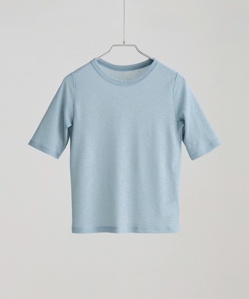 etoll.(エトル)の「2ピースリブシアーレイヤードトップス(Tシャツ/カットソー・レディース・チャコール/オフホワイト/ブラック/イエロー・M)」の20枚目の写真
