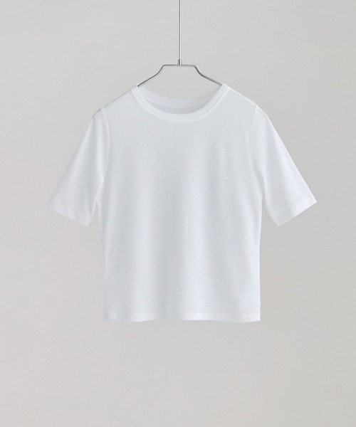 etoll.(エトル)の「2ピースリブシアーレイヤードトップス(Tシャツ/カットソー・レディース・チャコール/オフホワイト/ブラック/イエロー・M)」の19枚目の写真