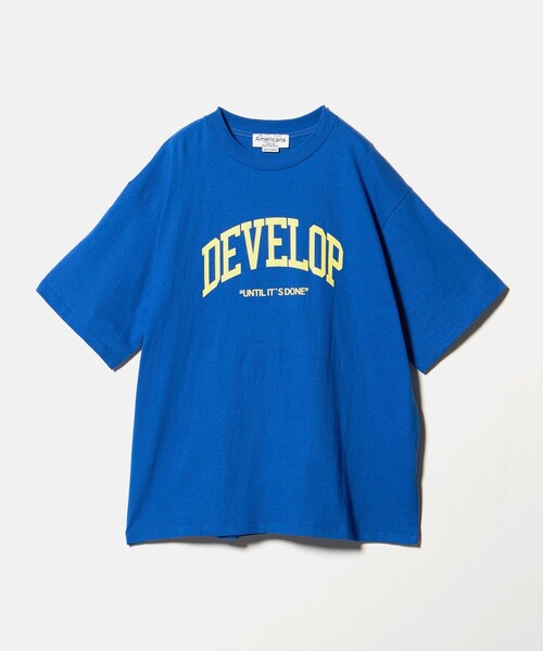 別注】＜Americana＞プリント ビッグTシャツ/コバルト（Tシャツ