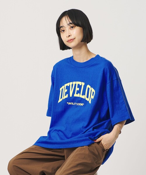 セール】【別注】＜Americana＞プリント ビッグTシャツ/コバルト（T