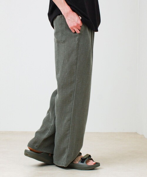 GLOSTER（グロスター）の「【セットアップ対応】麻調ウォッシュ イージーパンツ（その他パンツ・メンズ・インディゴブルー/オリーブ/チャコールグレー・L/M/S）」の19枚目の写真