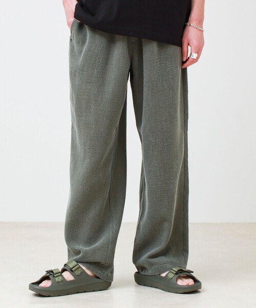 GLOSTER（グロスター）の「【セットアップ対応】麻調ウォッシュ イージーパンツ（その他パンツ・メンズ・インディゴブルー/オリーブ/チャコールグレー・L/M/S）」の10枚目の写真