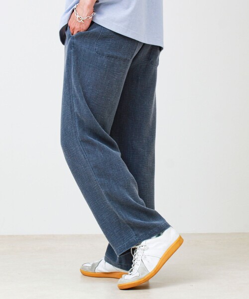 GLOSTER（グロスター）の「【セットアップ対応】麻調ウォッシュ イージーパンツ（その他パンツ・メンズ・インディゴブルー/オリーブ/チャコールグレー・L/M/S）」の13枚目の写真