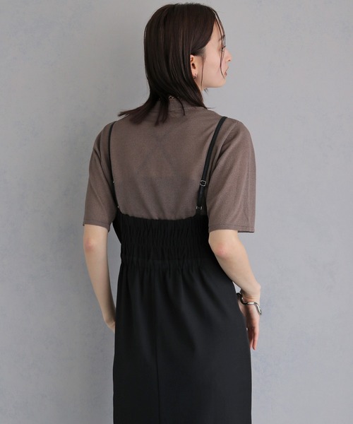 &g'aime(アンジェム)の「【&g'aime 】レイヤードジップアップワンピース Layered Zip-Up Dress(ワンピース・レディース・チャコールグレー/ブラック・FREE)」の14枚目の写真
